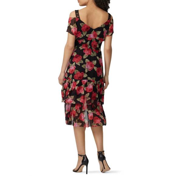 THE KOOPLES rosa off the shoulder dress in black - Picture 2 of 4